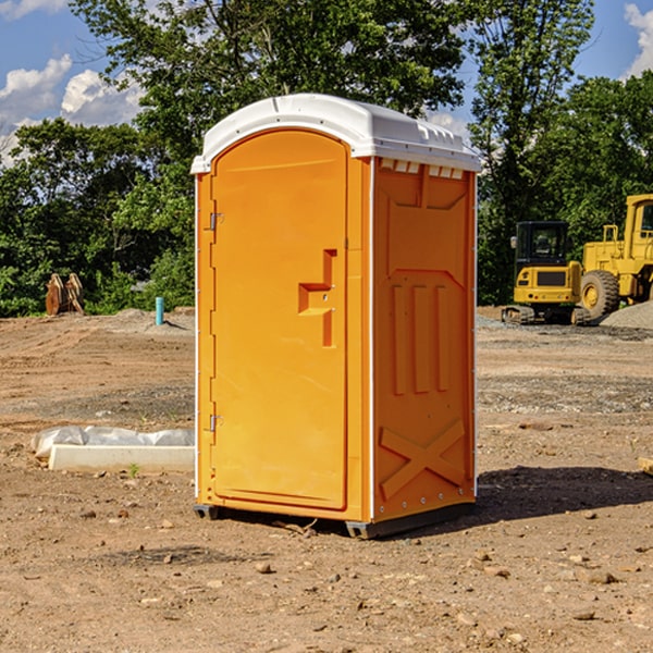 how often are the porta potties cleaned and serviced during a rental period in Mi Ranchito Estate